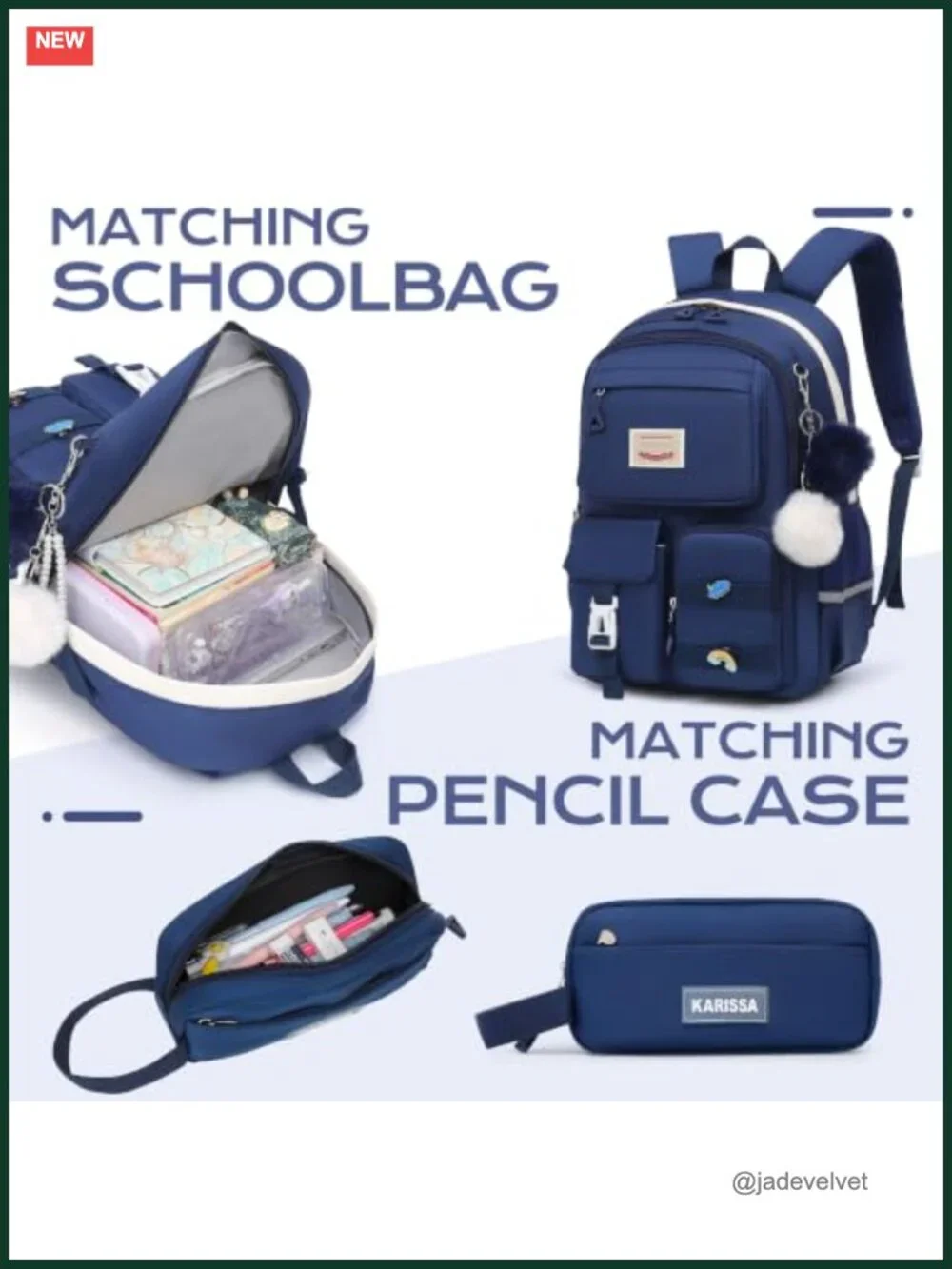 Girls Backpack with Multiple Pockets for School Travel Daypack